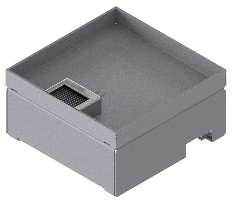 Produktbild UBD 212 252  -  Unterflur-Bodendose UBD 210 inkl. Deckel mit Kante, geschlossen, 25mm Vertiefung und 1 Bürstenauslass